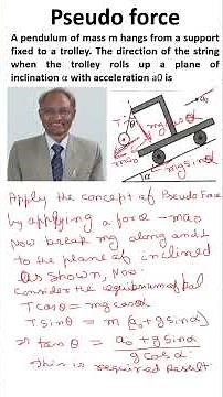 pseudo force and its applications|| angle of pendulum on the moving cart