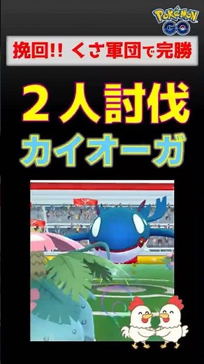 Revenge successful! [Two people defeat Kyogre!?] Grass-type army is too strong, a complete victor...