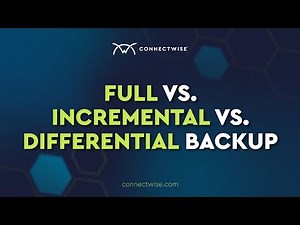 Full vs Incremental vs Differential Backup