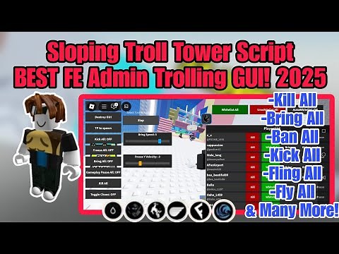 [OP] Sloping Troll Tower Script - BEST FE Admin Trolling GUI | Roblox New/Best Script 2025