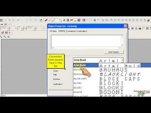 Convert True Type Fonts to Embroidery Fonts