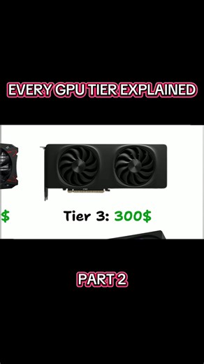 Every GPU Tier Explained Part 2 #gpu #pcgaming #rtx #pcparts #Tech | pc parts