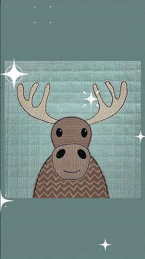 Moose Applique Pattern - time lapse #quilted #tutorial