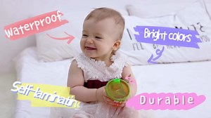 Baby Bottle & Daycare Name Labels, Self-Laminating Waterproof Stickers for Kids Stuff, Dishwasher Safe Write-On Name Tags for School & Home, Assorted Sizes & Colors, Pack of 64