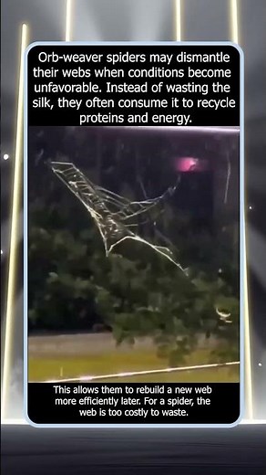 Why Orb-weaver Spiders Take Down Their Webs