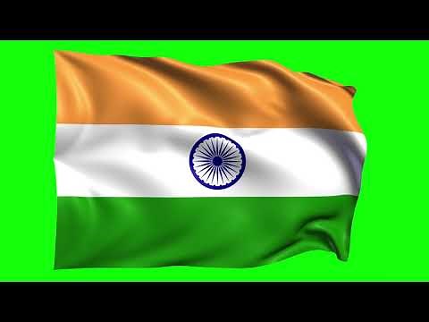 India Flag Green Screen Free Footage 4 Diffrent Style