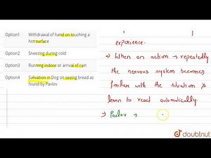 An example of conditioned reflex is