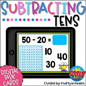 2-Digit Subtraction Digital Math Activity Boom Cards