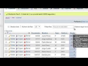 Controles de XAMPP y Sentencia Select en SQL-Phpmyadmin