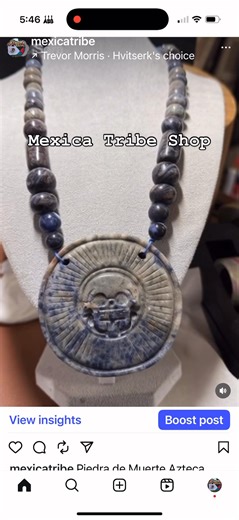 3.4K views · 38 reactions | Piedra de Muerte, stone necklace pendant available, only 1! Mexica Tribe Shop | Aztec Nation | Facebook