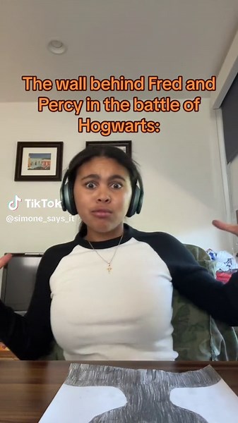 Exploring the Wall Behind Fred and Percy Weasley at the Battle of Hogwarts