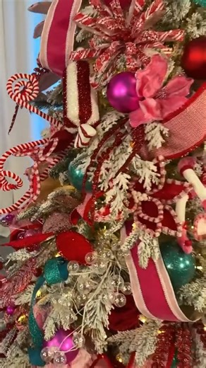 Dreaming of a whimsical Christmas tree this year? 🎄 Coach Julie is sharing all her best tips and tricks so you can create the magic at home, too! #WhimsicalChristmasTree #DIYChristmasTrees #ChristmasTreeDecor #PinkChristmas | Southern Charm Wreaths