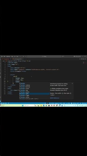 Create Triangle Using Only HTML & CSS 😱| Web Dev Trick