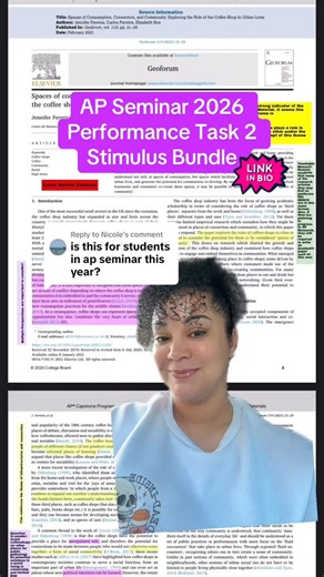 Griselis | The Capstone Queen 👑 on Instagram: "EVERYTHING you need to successfully guide AP Seminar students through the 2026 Stimulus sources is just a click away. 🥰 #apseminar #apcapstone #seminar #Stimulus #apcapstoneseminar"