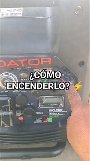 Cómo encender un generador Predator 5000W paso a paso 🔥⚡