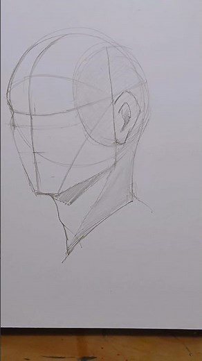 “How to Draw a Perfect Face Structure with Loomis Method ✏️ | Viral Pencil Sketch in 14 Seconds!”