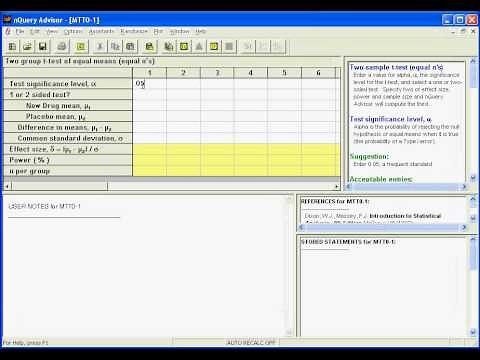 Sample Size Software Tutorial from Statistical Solutions