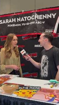 Speaking with Sarah Natochenny voice of Ash Ketchum at New York Comic Con