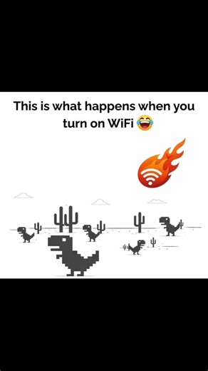 When You Turn On WiFi During Google Chrome Dino Game 😂💀 #funny #memes