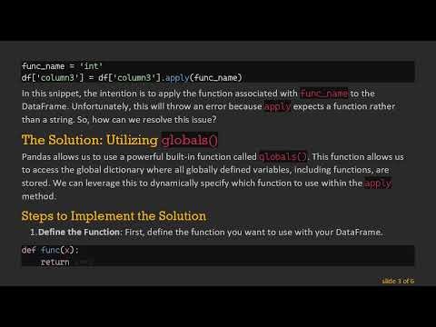 Using variable names Dynamically in Pandas Apply Function
