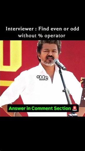 Find Even or Odd without % ❤️‍🔥🚨 | Interview Tips | #shorts #shortvideo #shortsfeed #coding #java