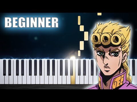 Giorno's Theme - BEGINNER Piano Tutorial by PlutaX