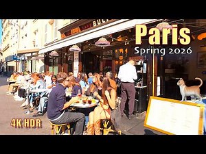 Paris Walk 4K HDR_ Saint-Germain-des-Prés to the Seine River | March 2026 🌸
