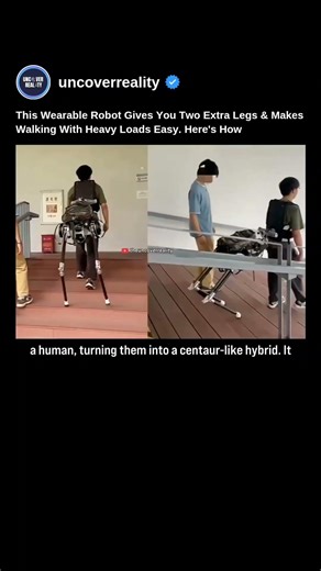 This Wearable Robot Gives You Two Extra Legs And Makes Walking With Heavy Loads Easy #robot #shorts