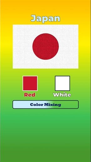 Japan Flag Colors Explained 🎨🇯🇵 | Color Mix Result