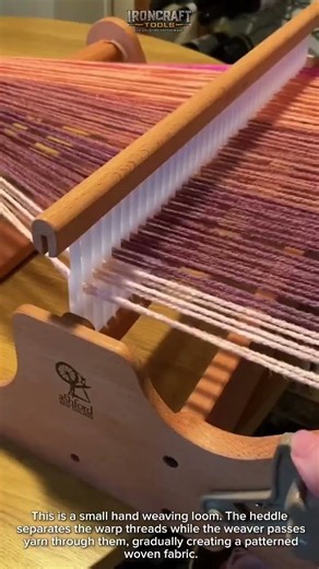 Watch This Small Loom Turn Yarn Into Fabric by Hand! #Weaving #Loom #Textile #TextileArts #Handmade