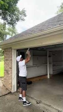 Repair and painting garage door trim #painting #woodworking