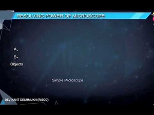 Animation to understand RESOLVING POWER of microscope