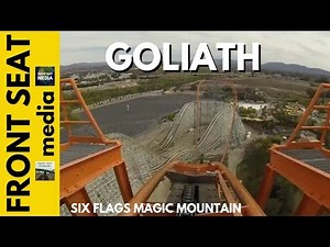 Six Flags Magic Mountain Goliath POV HD Roller Coaster On Ride Front Seat GoPro Steel 2013