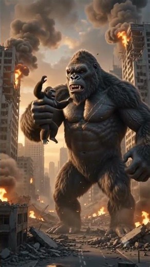 King Kong Crushes King Kong... Then an Even Bigger Kong Appears! 🦍🔥 #Shorts