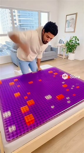 Most SATISFYING Squishy Gel Bed Ever! 🤯 #shorts #ai