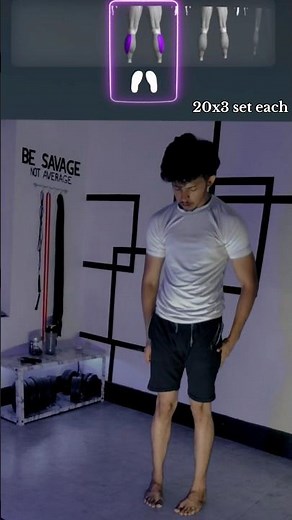 3 Calf Exercises for Bigger Legs 💥 | Home Workout Without Equipment #legs #homeworkout #shortsfeed