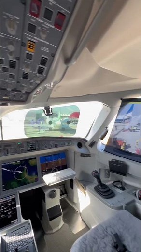 Explore the Flight Deck of the Airbus A220-100 ACJ at MEBAA show 2024.