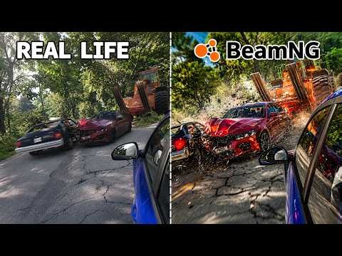 Real Crash vs BeamNG Physics Engine 🤯 99% Accurate!