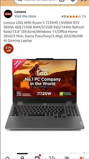 Lenovo LOQ RTX 3050 🎮 Ryzen 5 + 144Hz | Budget Gaming Worth It?