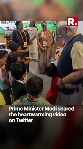 PM Modi had a lively interaction with kids as he inaugurated the Akhil Bhartiya Shiksha Samagam