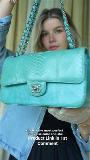 Turquoise Python 🐍 Pretty Luxury Icon #Redeluxe #LuxuryBags #PythonBag
