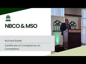 Presentation 4 Richard Butler Certificate of Compliance on Completion