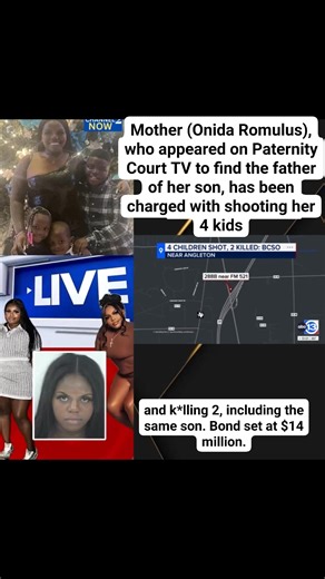 Mother (Onida Romulus), who appeared on Paternity Court TV to find the father of her son, has been charged with shooting her 4 kids and k*lling 2, including the same son. Bond set at $14 million. #theratchetgentleman | Ion Give Af Ck