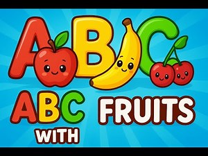 ABC with Fruits 🍎 | Learn Alphabets with Fruit Names | A to Z Fruits for Kids | Fun Learning Video