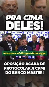 🚨🇮🇹 ATTENZIONE, ITALIA DI MELONI E SALVINI! ⚠️🇮🇹 L’opposizione al governo Lula ha presentato una richiesta formale per l’istituzione di una Commissione Parlamentare d’Inchiesta al fine di indagare lo scandalo della Banca Master, che ha legami con autorità brasiliane che chiedono l’estradizione di Zambelli e Tagliaferro! Secondo la stampa (che difende il governo Lula), lo studio legale della moglie del giudice Alexandre de Moraes, della Corte Suprema Federale, che chiede l’estradizione del s