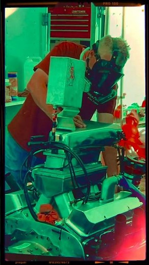 Nasty Nitro Injected Small Block Chevy Dragster in the Pits #engine