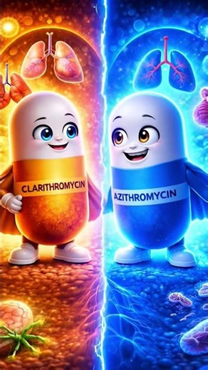 Clarithromycin vs Azithromycin | MOA, Dose & Side Effects Explained 🔥 #neetpg #facts #ytshorts