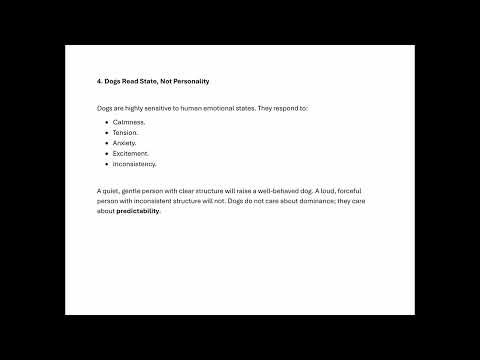 A Systems Level Guide to Dog Training