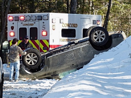 SUV Rollover Reported At Concord-Loudon Town Line: Video