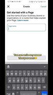 How to create Facebook page